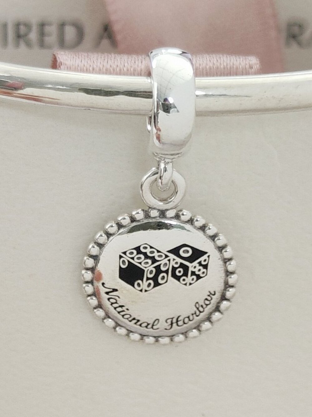Pandora National Harbor Dangle Charm Travel Bead S925 Silver Bracelet Pendant